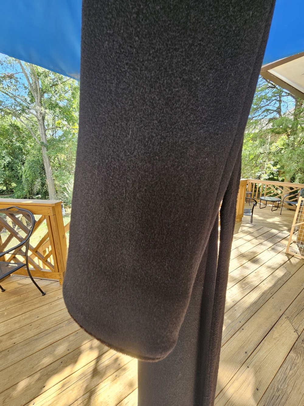 Sophisticated Black Belted Full Length Lambswool Trench Coat - Picture 6 of 9